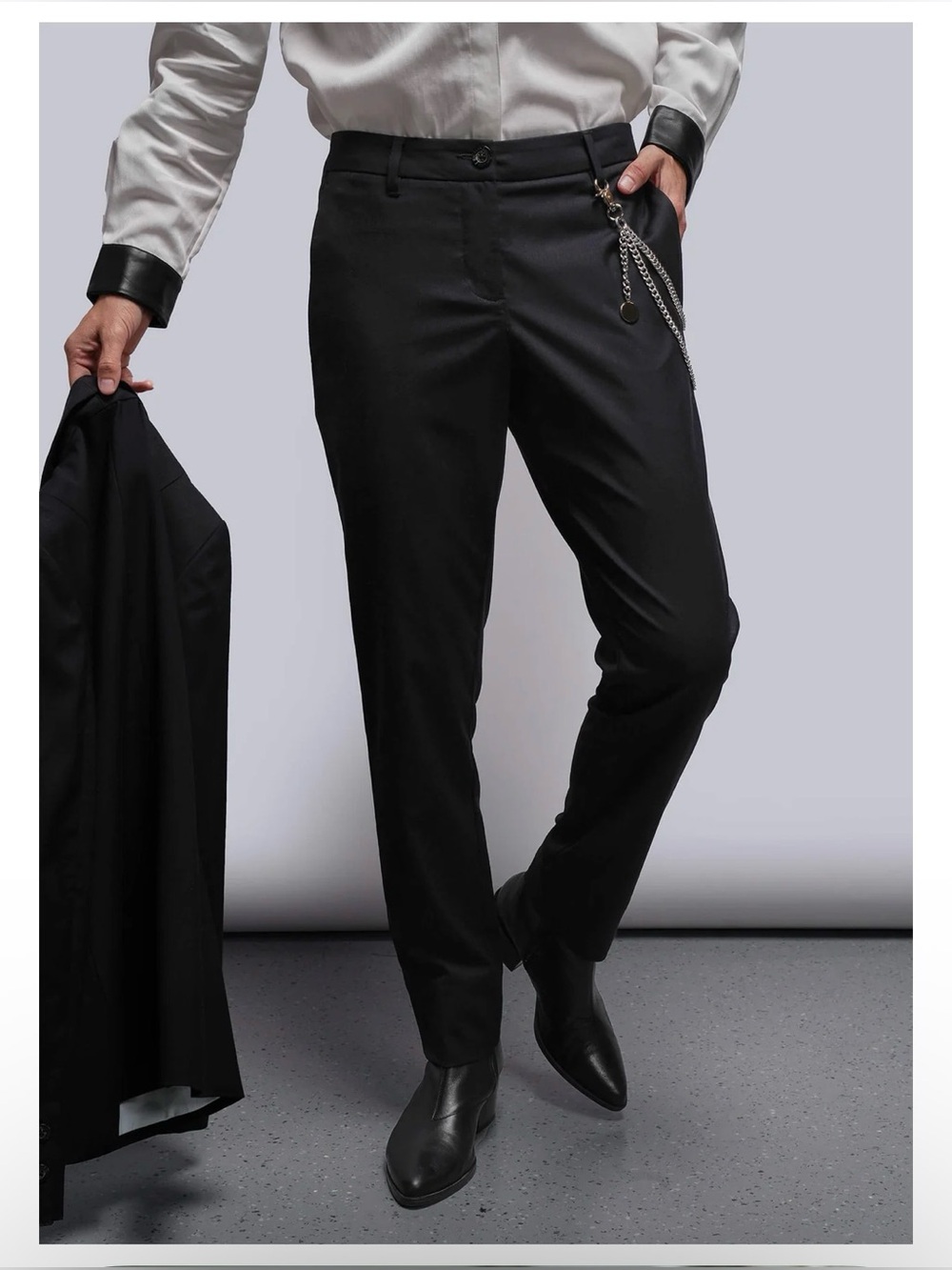 NWT Wildfang The Empower Trouser Black Women’s 18 Pants Tapered Preppy Hipster